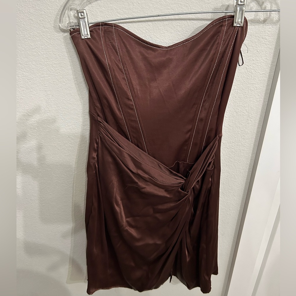 ZARA - Brown Corset Mini Dress